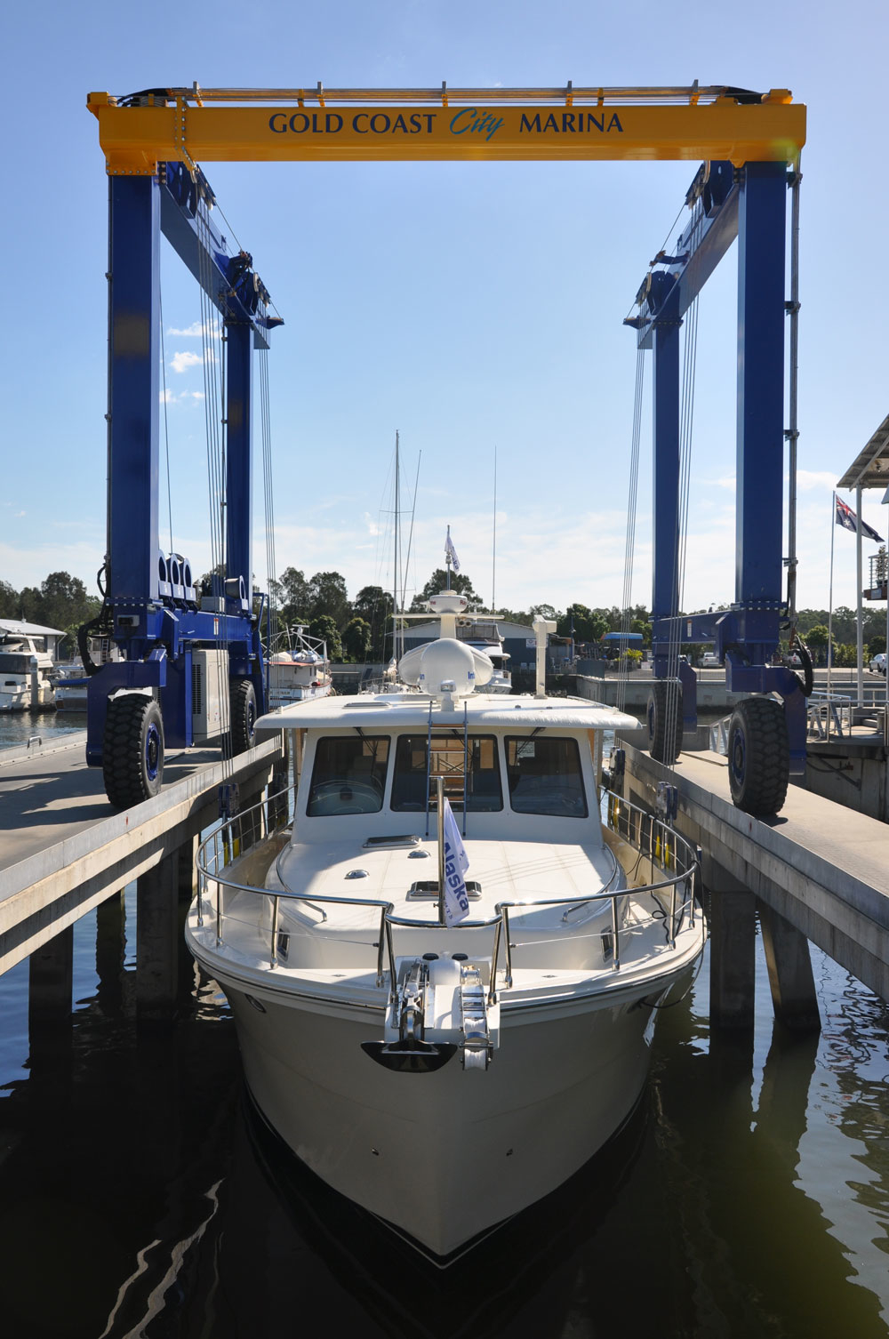 Image for article Gold Coast City Marina acquires new boat hoist