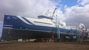 Image for article 51.3m Umbra arrives at Oceania Marine for refit